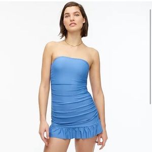J crew Ruched bandeau swim dress L2585